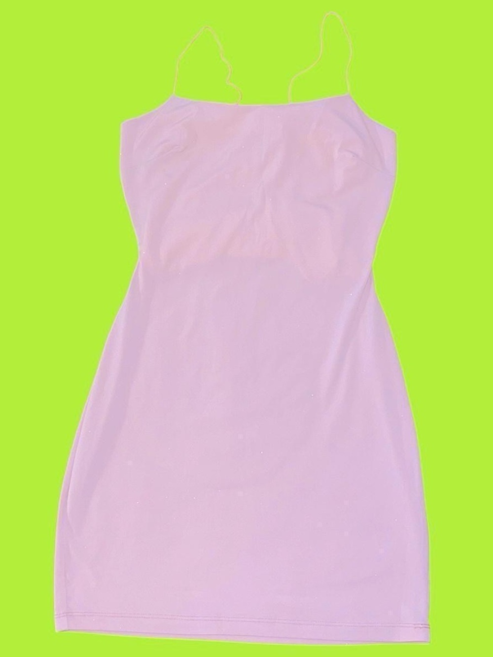 Y2K Pink glittery bodycon dress.